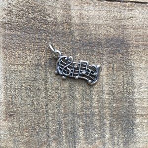 Sterling Silver Treble Clef Staff with Filigree Ends